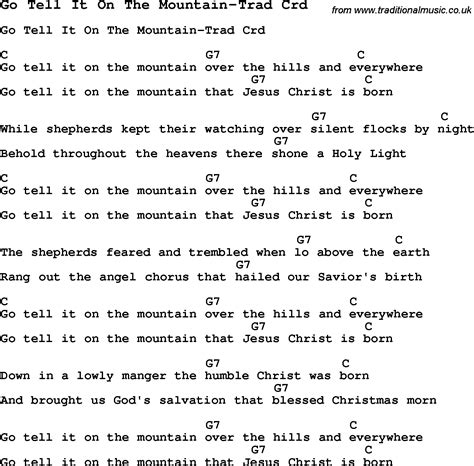 we three kings chords|go tell it on the mountain chords.